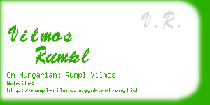 vilmos rumpl business card